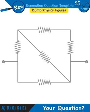 Physics, basic electric circuits, next generation question template, eps Stock Illustration