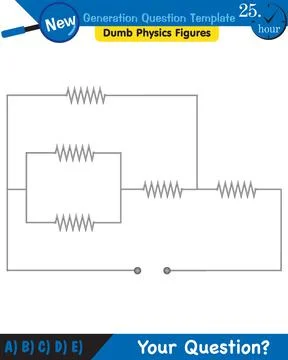 Physics, basic electric circuits, next generation question template, eps Stock Illustration