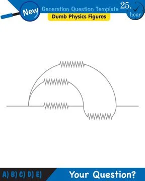Physics, basic electric circuits, next generation question template, eps Stock Illustration