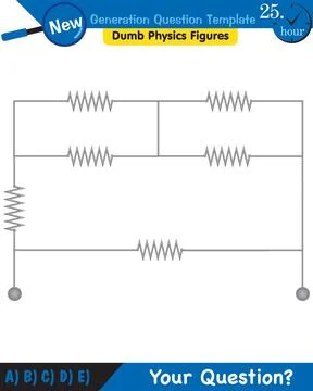 Physics, basic electric circuits, next generation question template, eps Stock Illustration