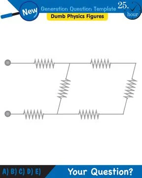 Physics, basic electric circuits, next generation question template, eps Stock Illustration