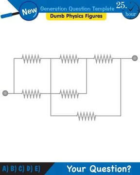 Physics, basic electric circuits, next generation question template, eps Stock Illustration