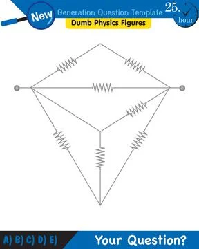 Physics, basic electric circuits, next generation question template, eps Stock Illustration
