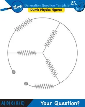 Physics, basic electric circuits, next generation question template, eps Stock Illustration