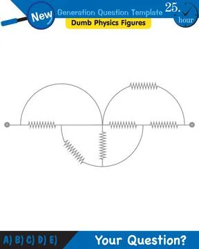Physics, basic electric circuits, next generation question template, eps Stock Illustration