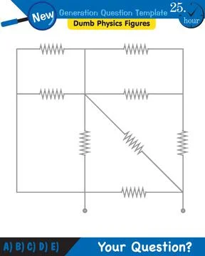 Physics, basic electric circuits, next generation question template, eps Stock Illustration