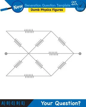 Physics, basic electric circuits, next generation question template, eps Stock Illustration