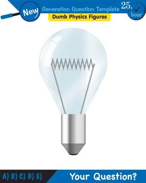 Physics, basic electric circuits, next generation question template, eps Stock Illustration