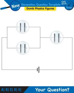 Physics, basic electric circuits, next generation question template, eps Stock Illustration