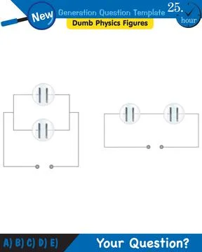 Physics, basic electric circuits, next generation question template, eps Stock Illustration