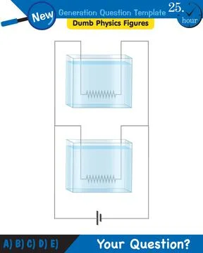Physics, basic electric circuits, next generation question template, eps Stock Illustration