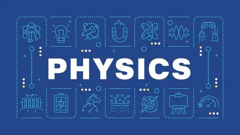 Physics blue word concept Stock Illustration