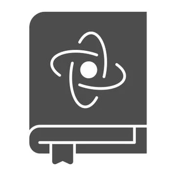 Physics book solid icon, Science concept, chemistry textbook sign on white Stockillustratie