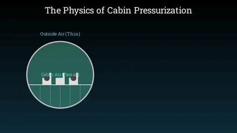 The physics of cabin pressurization 스톡 동영상 335190764
