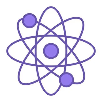 Physics Color Icon. Atom Vector Icon. Science and Education Concept Stockillustratie