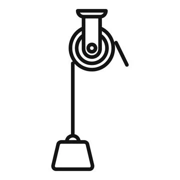 Physics effort weight icon outline vector. Work challenge 스톡 일러스트