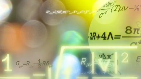 Physics - Einstein moving formulas Video stock 1069309