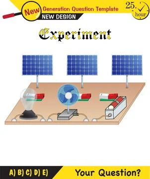 Physics, electric experment Illustrazione stock