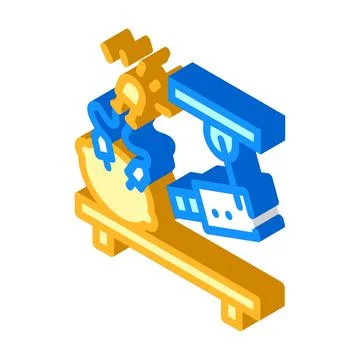 Physics experiment video lesson isometric icon vector illustration Stock Illustration