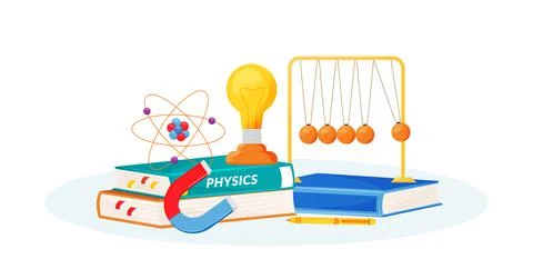 Physics flat concept vector illustration イラスト素材
