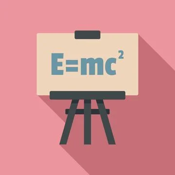 Physics formula icon, flat style Stock Illustration