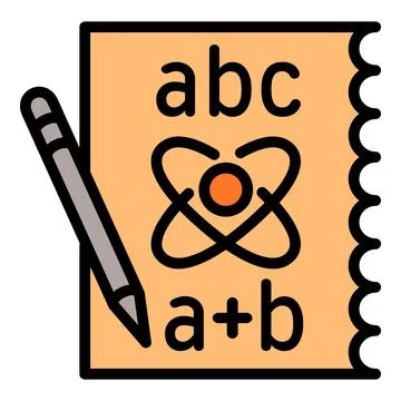 Physics formula icon, outline style Stock Illustration