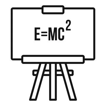 Physics formula icon, outline style Stock Illustration