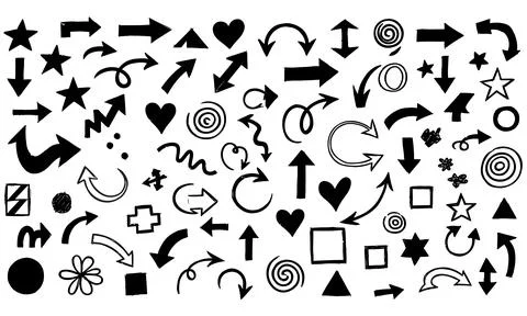 Physics formulas and scientific concepts hand drawn sketch illustration Stock Illustration