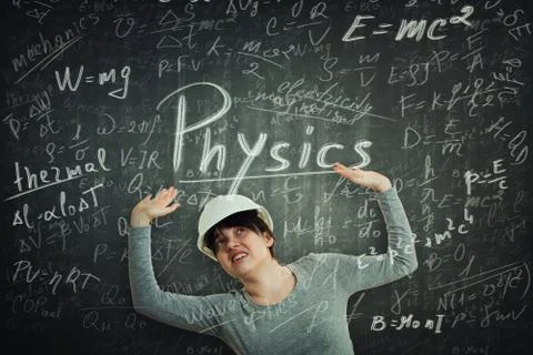 Physics formulas collapse Stock Photos