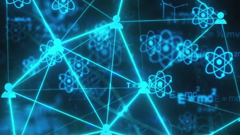 Physics formulas with connection icons Stock Footage 312818326