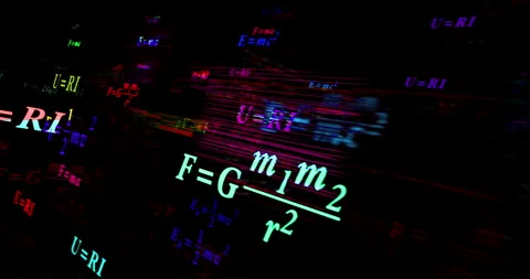 Physics formulas symbol seamless loop 스톡 동영상 330392611