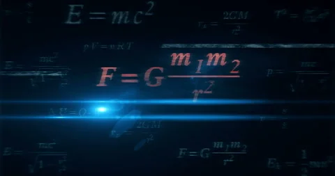 Physics formulas symbol seamless loop 스톡 동영상 330392614