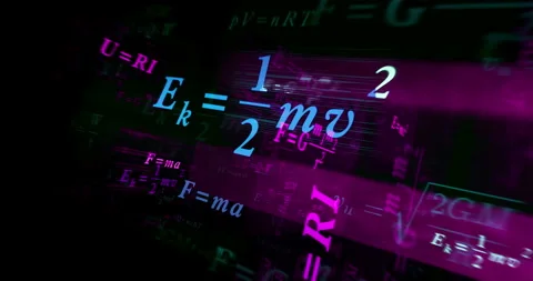 Physics formulas symbol seamless loop 스톡 동영상 330392654