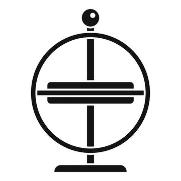 Physics gyroscope icon simple vector. Momentum accelerometer Stock Illustration