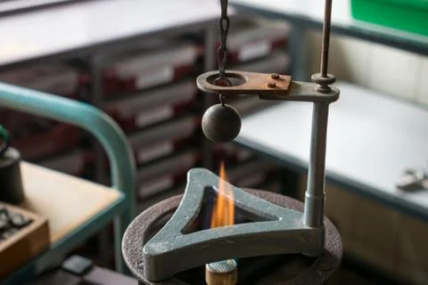 Physics Heating Experiment Stock Photos