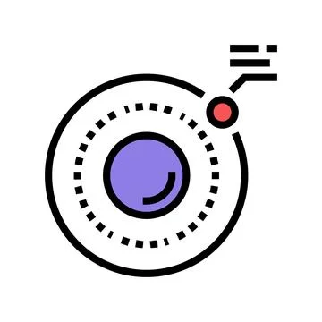 Physics hydrogen color icon vector illustration Illustrazione stock