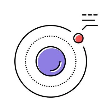 Physics hydrogen color icon vector illustration Stock Illustration