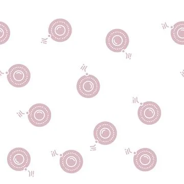 Physics hydrogen glyph seamless pattern Stock Illustration