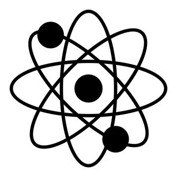 Physics icon. Atom Vector Icon. Science and Education Concept Stock Illustration