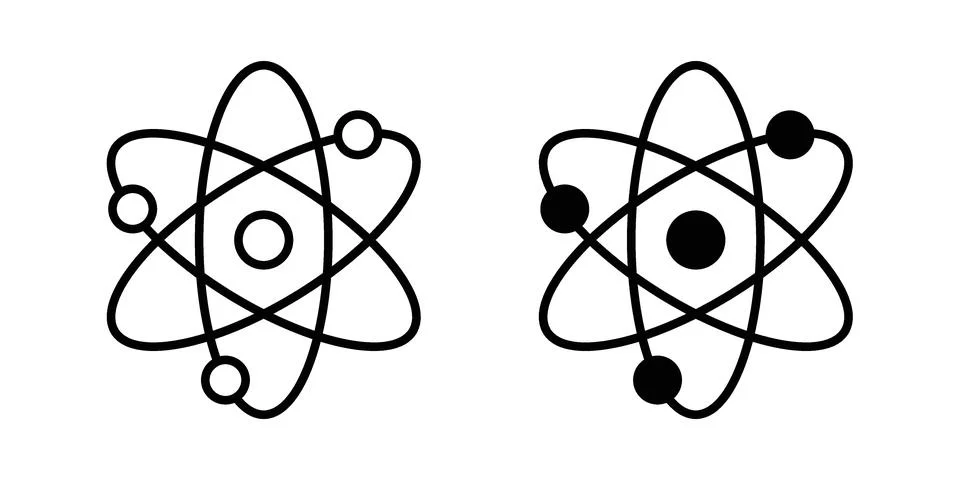 Physics icon Illustration set. Vector Eps10 for apps Illustrazione stock