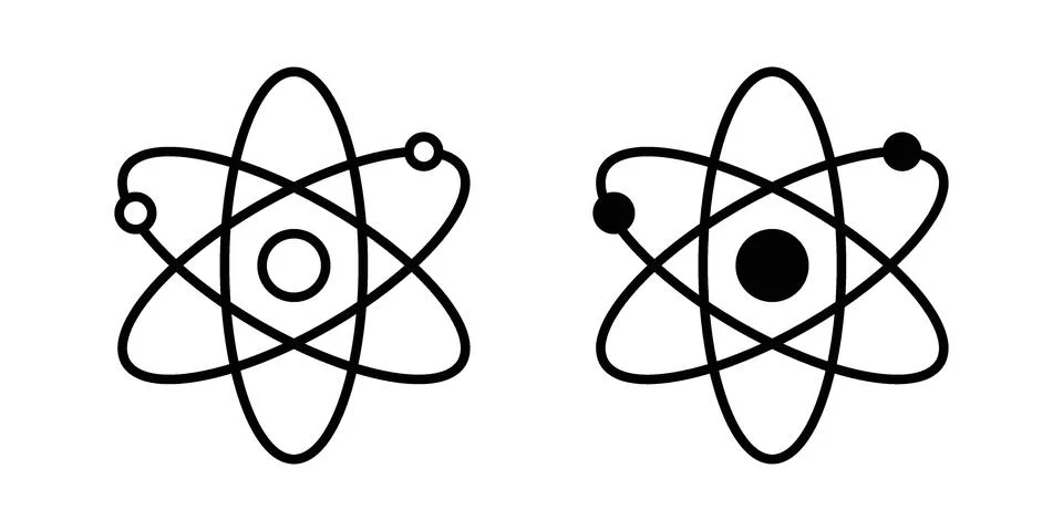Physics icon or illustration vector symbols Stock Illustration