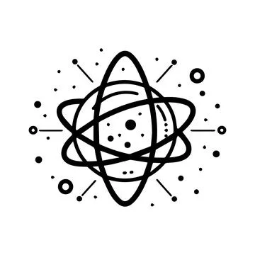 Physics icon or modern line symbol. Vector line art and icon design with bo.. Stock Illustration