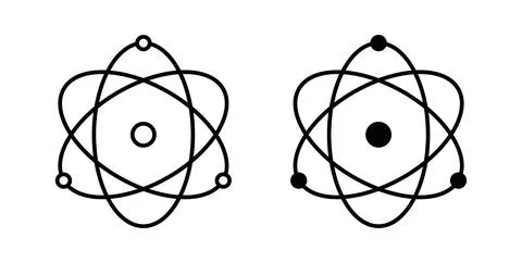 Physics icon symbol. Flat Vector illustration Stock Illustration