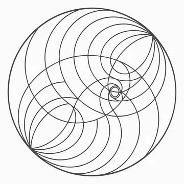 Physics Inspired Wave Interference Abstract Stock Illustration