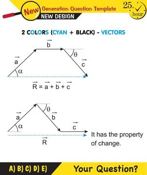 Physics Lecture Notes - the subject of vectors Stock Illustration