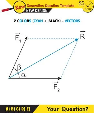Physics Lecture Notes - the subject of vectors Stock Illustration