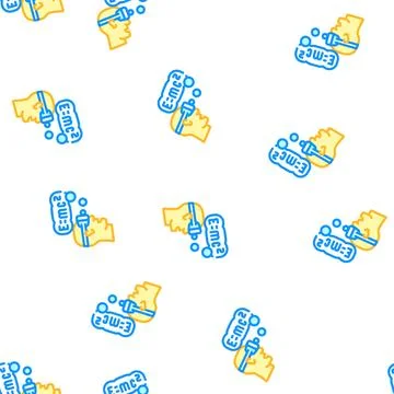 Physics lesson vr glasses vector seamless pattern Stock Illustration