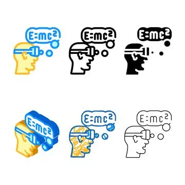 Physics lesson vr range glasses color icon vector Stock Illustration