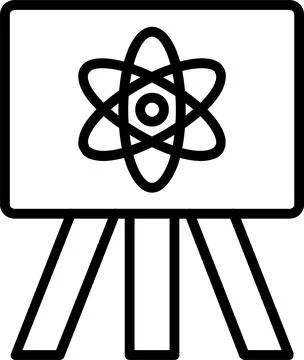 Physics Line Icon Design Stock-Illustration