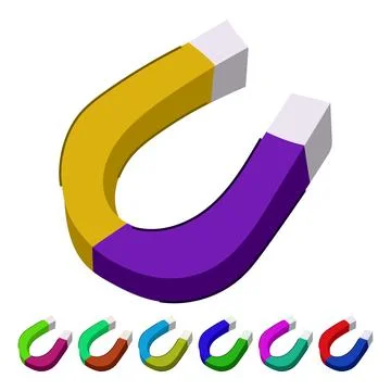 Physics magnet vector cartoon graphic Stock Illustration